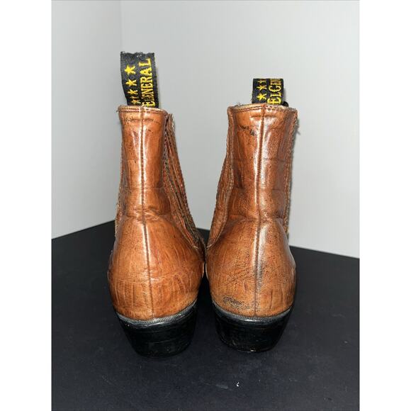 El General‎ Mens 10M Brown Alligator Print Leather Ankle Cowboy 7" Shaft Boots - Picture 4 of 8